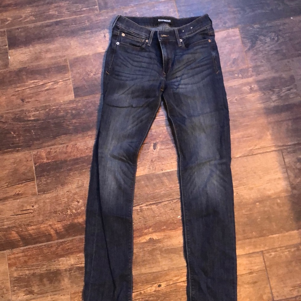 Express skinny mid rise jeans